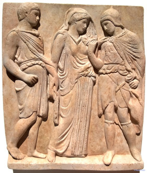 Altorrelieve romano pintura imitacion piedra