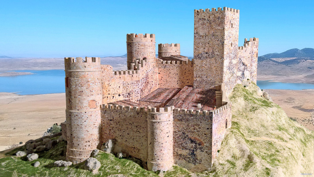 Maqueta arqueologia Castillo Capilla Badajoz Extremadura Baja Edad Media
