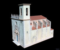 Maqueta tactil arqueologica topografica Iglesia La Pobla Llarga fundacion 1350 Museo municipal
